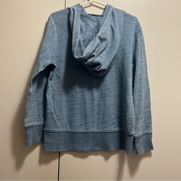 J Crew Crewcuts Kids Lightweight Hoodie Light Blue size 4-5 (XS) - Picture 6 of 6
